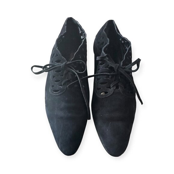 Vintage  French‎ Accessoire Diffusion Nubuck Lace up Flats, Size 38EU, - Picture 4 of 10